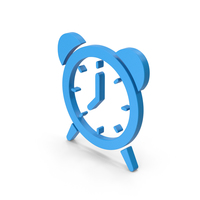 Symbol Alarm Clock Blue PNG & PSD Images
