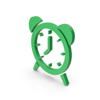 Symbol Alarm Clock Green PNG & PSD Images