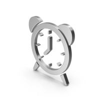 Symbol Alarm Clock Silver PNG & PSD Images