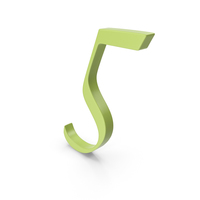 5 Light Green Number PNG & PSD Images