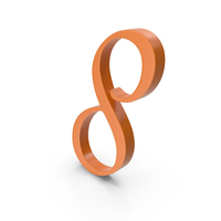 Number 8 Orange PNG & PSD Images