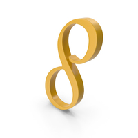 Number 8 Yellow PNG & PSD Images