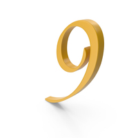 9 Yellow Number PNG & PSD Images