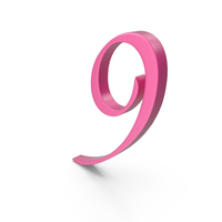 Number 9 Pink PNG & PSD Images