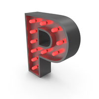 Bulb Letter P PNG & PSD Images