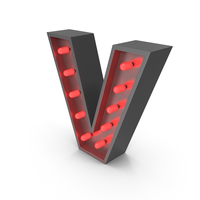 Bulb Letter V PNG & PSD Images
