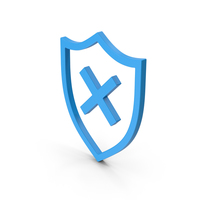 Symbol Declined Antivirus Blue PNG & PSD Images