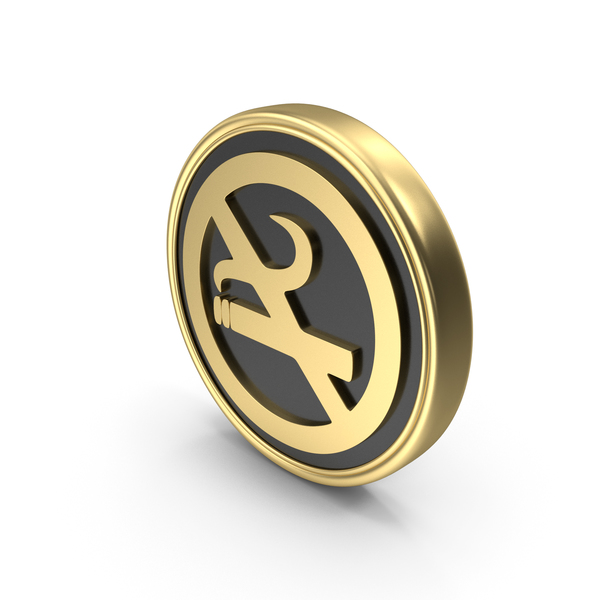No Smoking Coin Logo Icon PNG & PSD Images