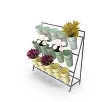 Flower Bucket Display Stand PNG & PSD Images