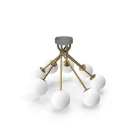 White Balls Ceiling Modern Chandelier PNG & PSD Images