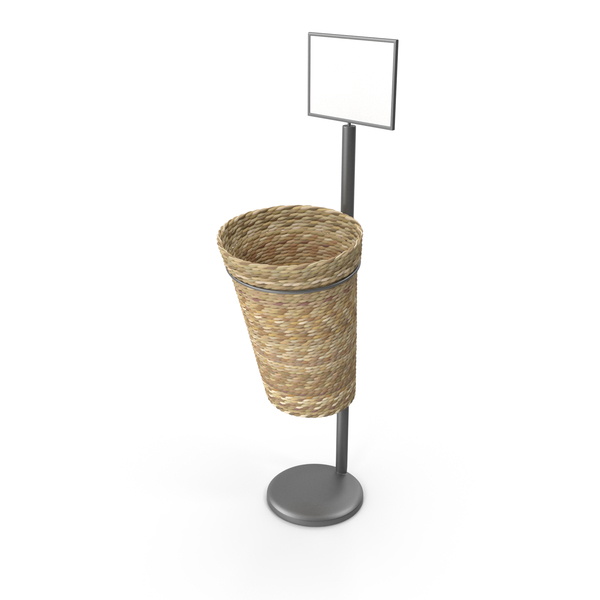 Oval Willow Basket Display Rack PNG & PSD Images