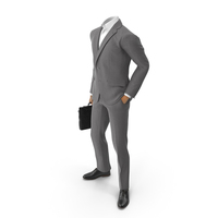 Hands In Pocket Suit With Bag PNG & PSD Images