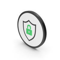Icon Shield Lock Green PNG & PSD Images