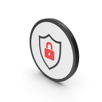 Icon Shield Lock Red PNG & PSD Images