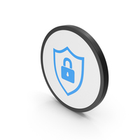 Icon Shield Lock Blue PNG & PSD Images