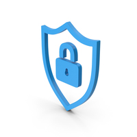 Symbol Shield Lock Blue PNG & PSD Images