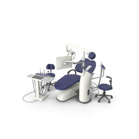 Dental Station Full 3D Blue PNG & PSD Images