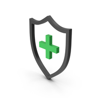 Symbol Medical Shield Green PNG & PSD Images