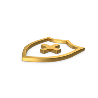 Gold Symbol Medical Shield PNG & PSD Images