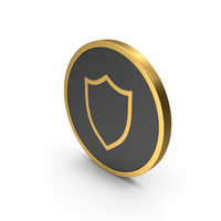 Gold Icon Shield PNG & PSD Images