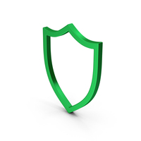 Shield Green Metallic PNG & PSD Images