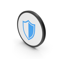 Icon Shield Blue PNG & PSD Images