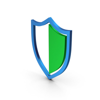 Shield Green Blue Metallic PNG & PSD Images
