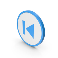 Icon Previous Video Blue PNG & PSD Images