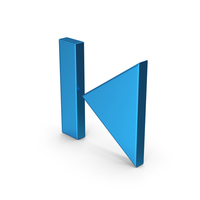 Previous Video Blue Metallic PNG & PSD Images