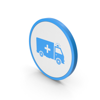 Icon Ambulance Blue PNG & PSD Images
