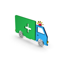 Ambulance Colored Metallic PNG & PSD Images