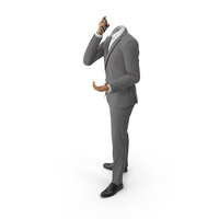 Talking Phone Argues Suit Grey PNG & PSD Images