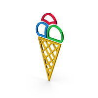 Ice Cream Colored Metallic PNG & PSD Images