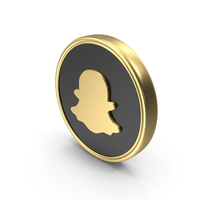 Social Media SnapChat Coin Icon PNG & PSD Images