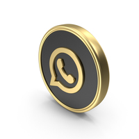 Social Media WhatsApp Coin Icon PNG & PSD Images