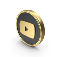 Social Media YouTube Coin Icon PNG & PSD Images