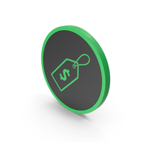 Icon Label With Dollar Green PNG & PSD Images