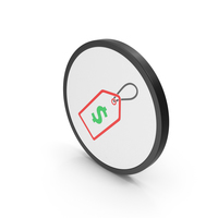 Icon Label With Dollar Colored PNG & PSD Images