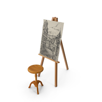 Easel Stool Art PNG & PSD Images