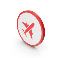 Icon Air Plane Red PNG & PSD Images
