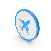 Icon Air Plane Blue PNG & PSD Images