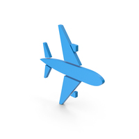 Symbol Air Plane Blue PNG & PSD Images