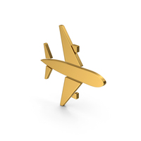 Symbol Air Plane Gold PNG & PSD Images
