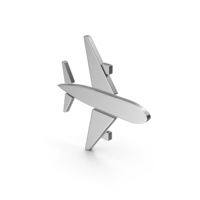 Symbol Air Plane Silver PNG & PSD Images