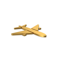 Gold Symbol Air Plane PNG & PSD Images