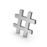 Symbol Hashtag Silver PNG & PSD Images