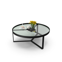 Aula Coffee Table & Side Table Black and Gray PNG & PSD Images