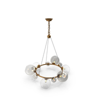 Bubbles 9 Light Chandelier PNG & PSD Images