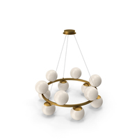 Bubbles Brass Ring Pendant Light PNG & PSD Images