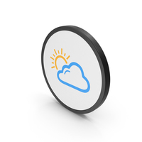 Colored Icon Weather Mainly Cloudy PNG & PSD Images